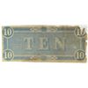 Image 2 : CONFEDERATE $10.00 NOTE 1864 FAIR-GOOD