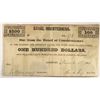 Image 1 : 1844 $100 CANAL INDEBTEDNESS NOTE