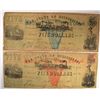 Image 1 : 1862 $5 STATE OF MISSISSIPPI NOTE RED & 1862 $5 STATE OF MISSISSIPPI NOTE BLUE