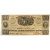 Image 1 : 1836 $50 MANUAL LABOR BANK NOTE VF+