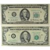 Image 1 : 2- $100 STAR NOTES 1-1950, 1-1963 CIRC