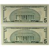 Image 2 : 2- CONSEC $5.00 2001 STAR NOTES! GEMS