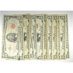 15 1936 $5.00 RED SEAL STAR NOTES CIRCULATED