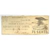 Image 1 : 1862 SEVENTY FIVE CENT STEWARDSVILLE, VA NOTE