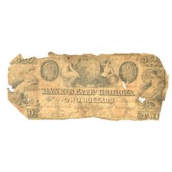 18-- $2 BANK OF THE STATE OF GEORGIA NOTE