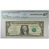 Image 1 : 2003 $1 FDR NOTE MINT ERROR USGC