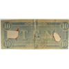 Image 2 : CONFEDERATE $10.00 NOTE 1864 FAIR-GOOD