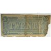 Image 2 : CONFEDERATE $20.00 NOTE 1864 FAIR-GOOD