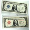 Image 2 : 1928 $1.00 SILVER CERT "FUNNY BACK" UNC AND 1928 $1.00 U.S. NOTE RED SEAL XF IN