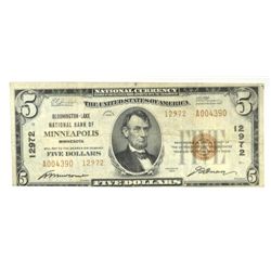 1929 $5 NATIONAL MINNEAPOLIS, MN #12972