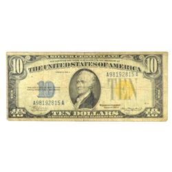 1934-A $10 SILVER CERTIFICATE "NORTH AFRICAN"