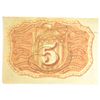 Image 2 : 1863 FIVE CENT US FRACTIONAL NOTE