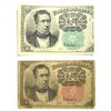 Image 1 : 1874 TEN CENT FRACTIONAL RED SEAL & 1874 TEN CENT US FRACTIONAL GREEN SEAL
