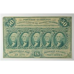 1862 FIFTY CENT US POSTAGE CURRENCY