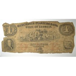 18-- $1 MERCHANTS & PLANTERS BANK OF GEORGIA NOTE