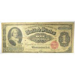 1886 $1 US SILVER CERTIFICATE