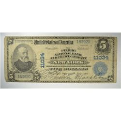 1902 $5 NATIONAL NEW YORK, NY #11034