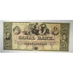 18-- $50 CANAL BANK NEW ORLEANS, LA NOTE