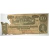 Image 1 : CONFEDERATE $10.00 NOTE 1864 POOR