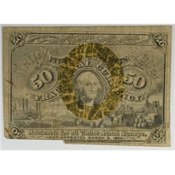 1863 FIFTY CENT US FRACTIONAL CURRENCY