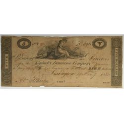 1814 $5 KENTUCKY INSURANCE COMPANY