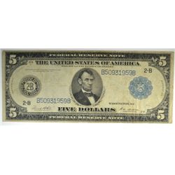 1914 $5 FEDERAL RESERVE NOTE