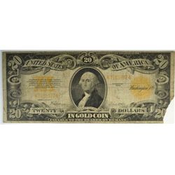 1922 $20 GOLD CERTIFICATE