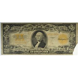 1922 $20 GOLD CERTIFICATE