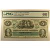 Image 1 : 1872 $5 COLUMBIA, SC (STATE OF SOUTH CAROLINA) PMG 66 EPQ
