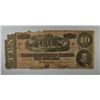 Image 1 : CONFEDERATE $10 NOTE 1864 FAIR-GOOD