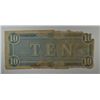 Image 2 : CONFEDERATE $10 NOTE 1864 FAIR-GOOD