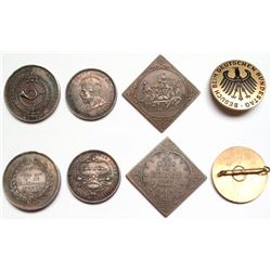 South African Schuller Shooting Trophy, German medals, and Australian Florin