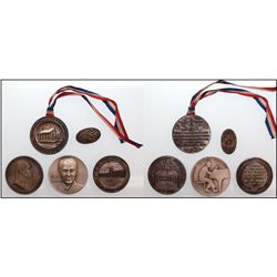 U.S.A lot of 5: Gershwin .999 silver, 1923 Vermont, 1937 Constitution