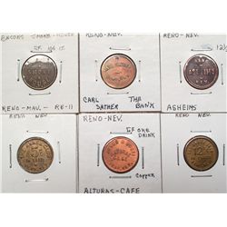 Variety of Reno tokens