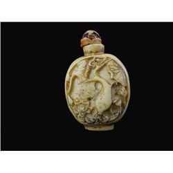 Handcarved Stone Snuff Bottle