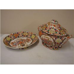Large Oriental Tureen and Plate