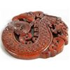 Image 3 : Hand Carved Chinese Red Jade Dragon Pendant