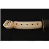 Image 2 : 19th C Dagger Hand Carved Walrus Tusk Handle