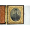 Image 2 : AMBROTYPE CIVIL WAR SOLDIER WITH RIFLE W/ BAYONET,