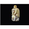 Image 3 : Hand carved oxbone Chinese Snuff Bottle