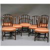 Image 1 : Set of Seven Sheraton-style Upholstered Chairs