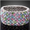 Image 1 : Multicolor Crystal Stretch Bangle Bracelet