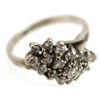 Image 1 : LADIES 14K WHITE GOLD DIAMOND COCKTAIL RING