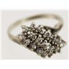 Image 3 : LADIES 14K WHITE GOLD DIAMOND COCKTAIL RING