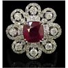 Image 1 : Lady's 14K White Gold Floriform Dinner Ring, with