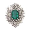 Image 1 : 5.56 CARAT EMERALD AND DIAMOND PENDANT