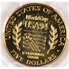 Image 3 : 1994-W $5.00 WORLD CUP  GOLD COMMEM.  PCGS PR-69 DCAM