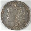 Image 1 : 1891-CC MORGAN SILVER DOLLAR, XF/AU  RIM DAMAGE