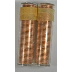 ( 2 ) ROLLS ( 50 ) COINS EACH 1952-D LINCOLN CENTS,  GEM REM MS-64-67 COINS