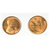 Image 1 : ( 1 ) ROLL ( 50 ) COINS 1945-D LINCOLN WHEAT CENTS, GEM RED MS-64-67 COINS